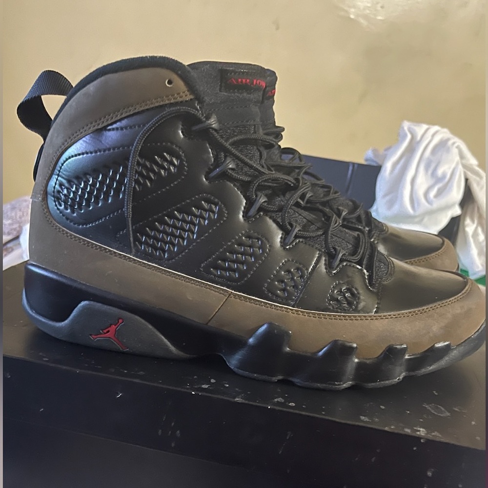 Mens Jordan Olive 9s RETRO